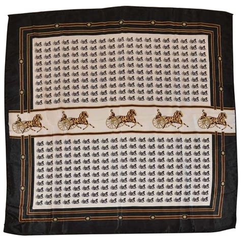 hermes paris black and white horse and carriage silk scarf|hermes silk scarf for sale.